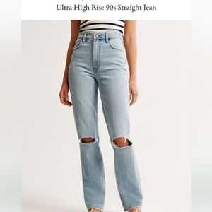 Abercrombie 90’s straight ultra high rise jeans